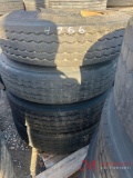 PALLET OF (4) 285/75/R24.5 TIRES & STEEL WHEELS