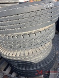PALLET OF (4) 10.00-R20 TIRES & STEEL WHEELS