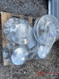 CONTENTS OF PALLET: TRUCK WHEEL SIMULATORS & HUB CAPS