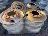 (8) STEEL TRUCK WHEELS
