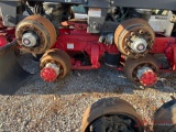 (2) REAR TRUCK AXLES, FRAME, AIR SUSPENSION, FIFTH WHEEL
