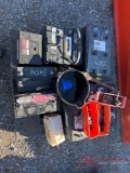 CONTENTS OF PALLET VARIOUS BATTERIES AND BUCKETS