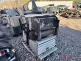 CONTENTS OF PALLET VARIOUS TRUCK PARTS, BATTERY BOXES, AIR TANKS