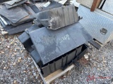 CONTENTS OF PALLET VARIOUS TRUCK PARTS, BATTERY BOXES