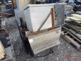 CONTENTS OF PALLET VARIOUS TRUCK PARTS, BATTERY BOXES, STORAGE BOXES