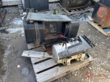 CONTENTS OF PALLET VARIOUS TRUCK PARTS, AIR TANK, FUEL TANK