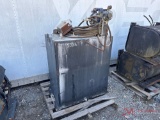 CONTENTS OF PALLET VARIOUS TRUCK PARTS, OIL TANK WITH PUMP