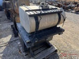 CONTENTS OF PALLET VARIOUS TRUCK PARTS, (2) FUEL TANKS
