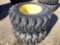 (2) TITAN TRAC LOADER15 X 19.5 TIRES & WHEELS