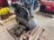 CONTENTS OF PALLET: GAS POWERED AIR COMPRESSOR & MISC METAL PARTS