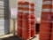 PALLET OF 4 STACKS OF (10) CONSTRUCTION BARRELS