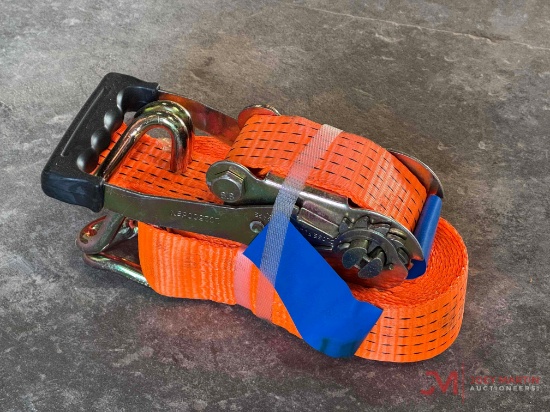 (NEW) 2" X 27' "J HOOK" RATCHET STRAP