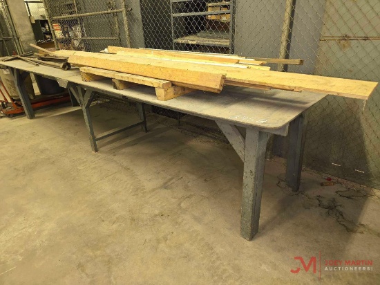 16' X 4' WOODEN TABLE (TABLE ONLY, NO CONTENTS)