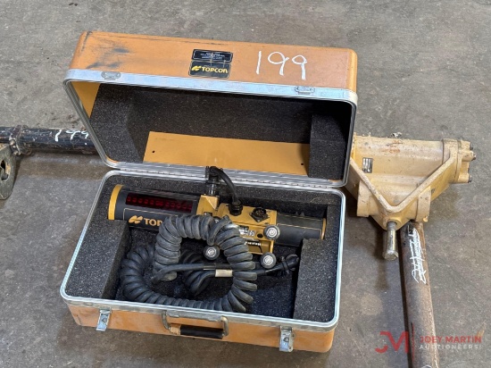 TOPCON LASER SYSTEM W/ POLES & TRIPOD