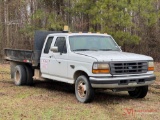1996 FORD F-350 XL SUPER DUTY FLATBED DUMP TRUCK