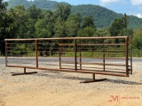 (1) NEW 24' FREE STANDING H.D PANEL W/12' SWING GATE