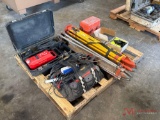 PALLET OF NUMEROUS LASER SYSTEMS & TRIPODS