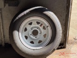 (1) GOODYEAR ST205/75R15 TRAILER TIRE & 5 LUG WHEEL