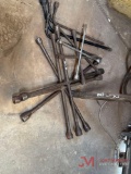 VARIOUS PRY BARS & LUG WRENCHS