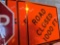 (3) ROAD CLOSED 1000 FT SIGNS