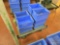 ROLLING METAL SHOP CART W/ PLASTIC BINS