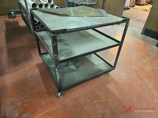 ROLLING METAL SHOP CART