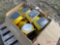 MULTIPLE CONSTRUCTION BARRICADE LIGHTS W/SOLAR PANELS