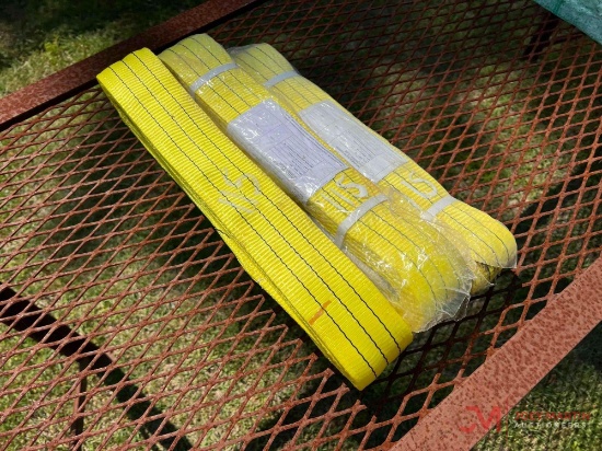 (3) POLYESTER WEB SLINGS