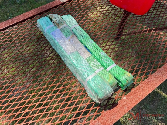 (3) POLYESTER WEB SLINGS