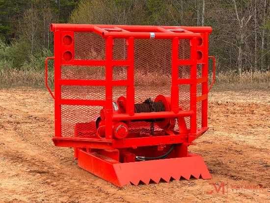 HYDRAULIC CABLE WINCH SKID STEER ATTACHMENT