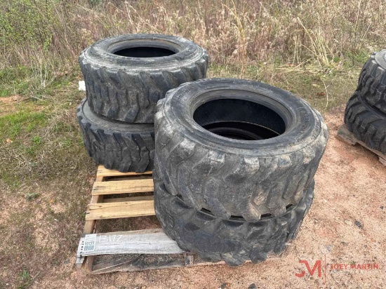 (4) SKID STEER TIRES
