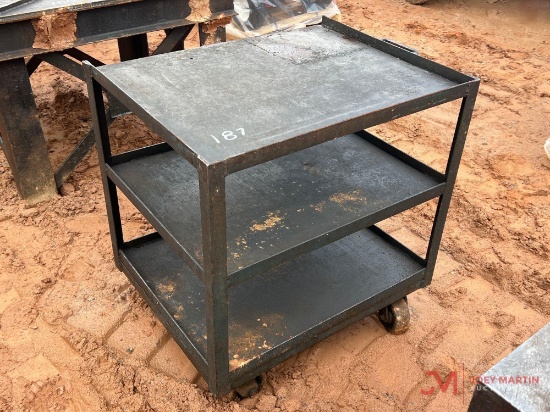 ROLLING METAL SHOP TABLE