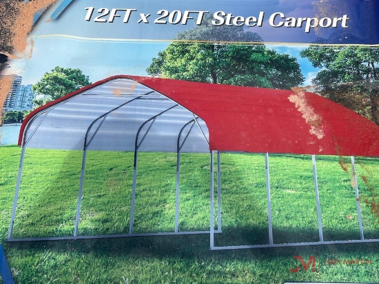 NEW 12' X 20' STEEL CARPORT