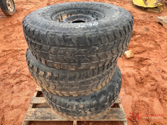 (3) GOODYEAR 37X12.50X16.5 MILITARY TIRES AND WHEELS
