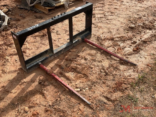 KIVEL HAY SPEAR, SKID STEER QUICK ATTACH