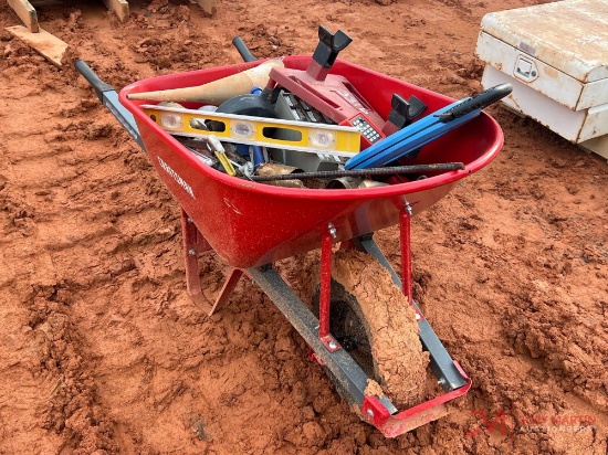 CRAFTSMAN WHEEL BARROW AND CONTENTS