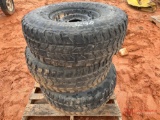 (3) GOODYEAR 37X12.50X16.5 MILITARY TIRES AND WHEELS
