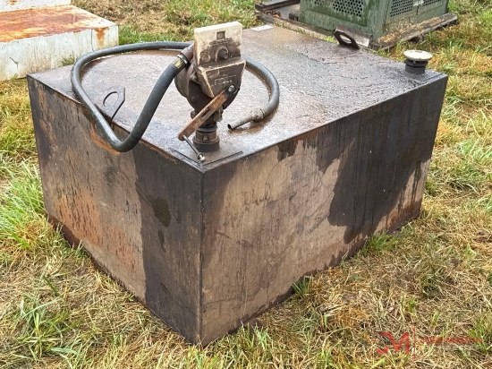 STEEL FUEL TANK W/ HAND PUMP
