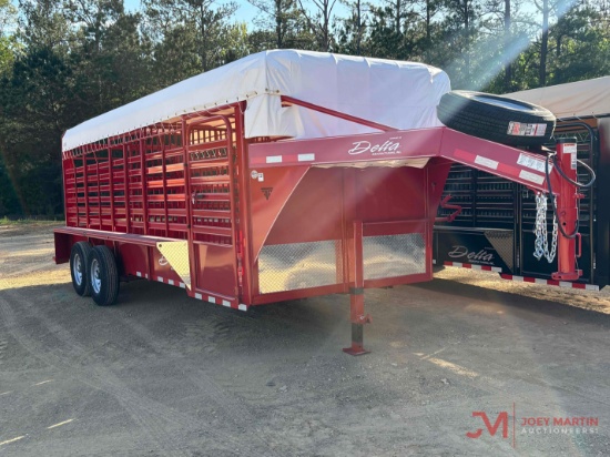 NEW 2025 DELTA 20' GOOSENECK CATTLE TRAILER