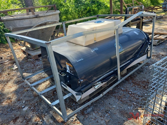 84" WOLVERINE BOX BROOM BUCKET SKID STEER ATTACHMENT, AUX. HYDRAULICS