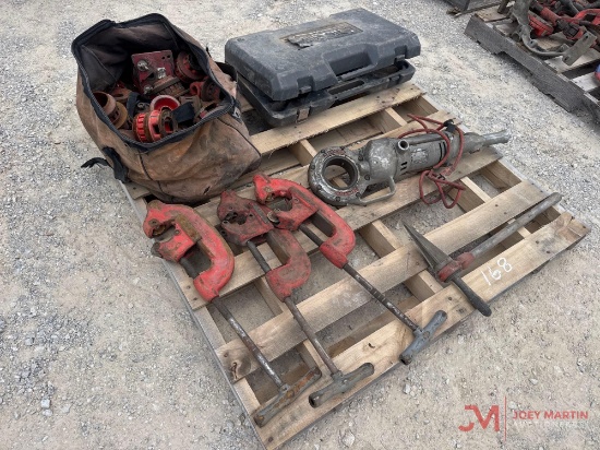 VARIOUS RIDGID PIPE THREADING AND CUTTING TOOLS