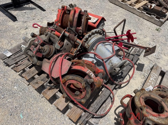 VARIOUS RIDGID PIPE THREADING AND CUTTING TOOLS
