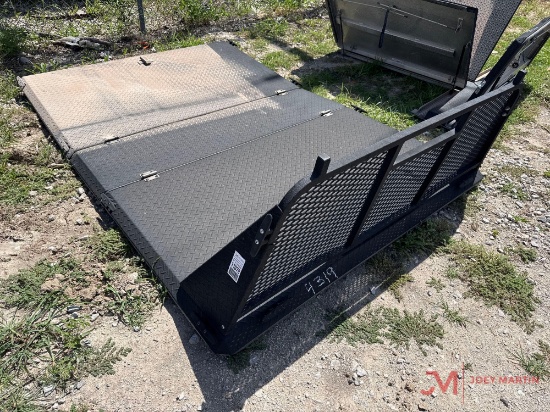 TRUCK BED COVER WITH HEADACHE RACK