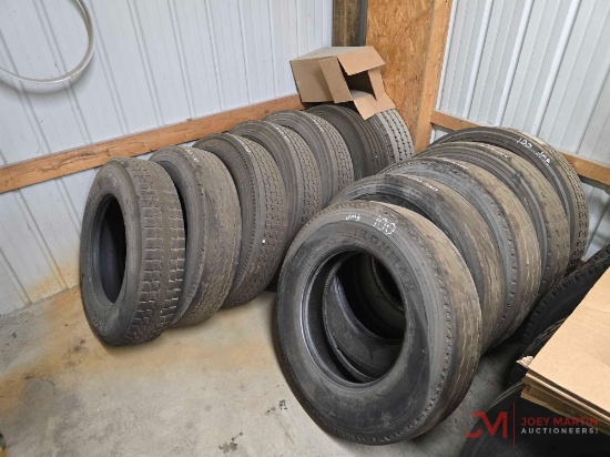 (10) 11R24.5 TIRES