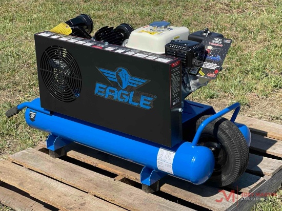 Unused Eagle Tt55g-Nd Dual Tank Portable Air Compressor