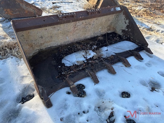 68" Tooth Bucket Skid Steer Attachment