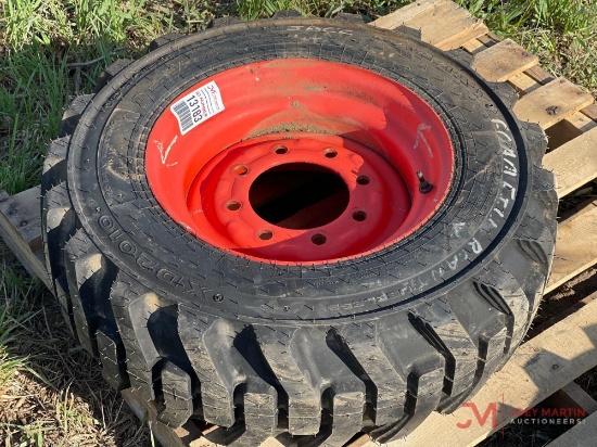 Unused Foam Filled Skid Steer 10-16.5 Tire & Wheel