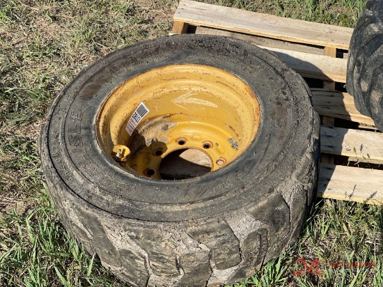 Used Foam Filled Skid Steer 12-16.5 Tire & Wheel