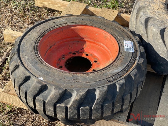 Used Foam Filled Skid Steer 10-16.5 Tire & Wheel