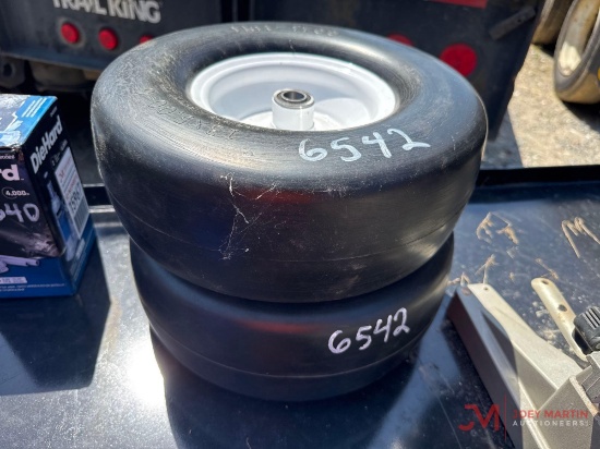 (2) 13X5.00 FLAT FREE LAWN MOWER TIRE